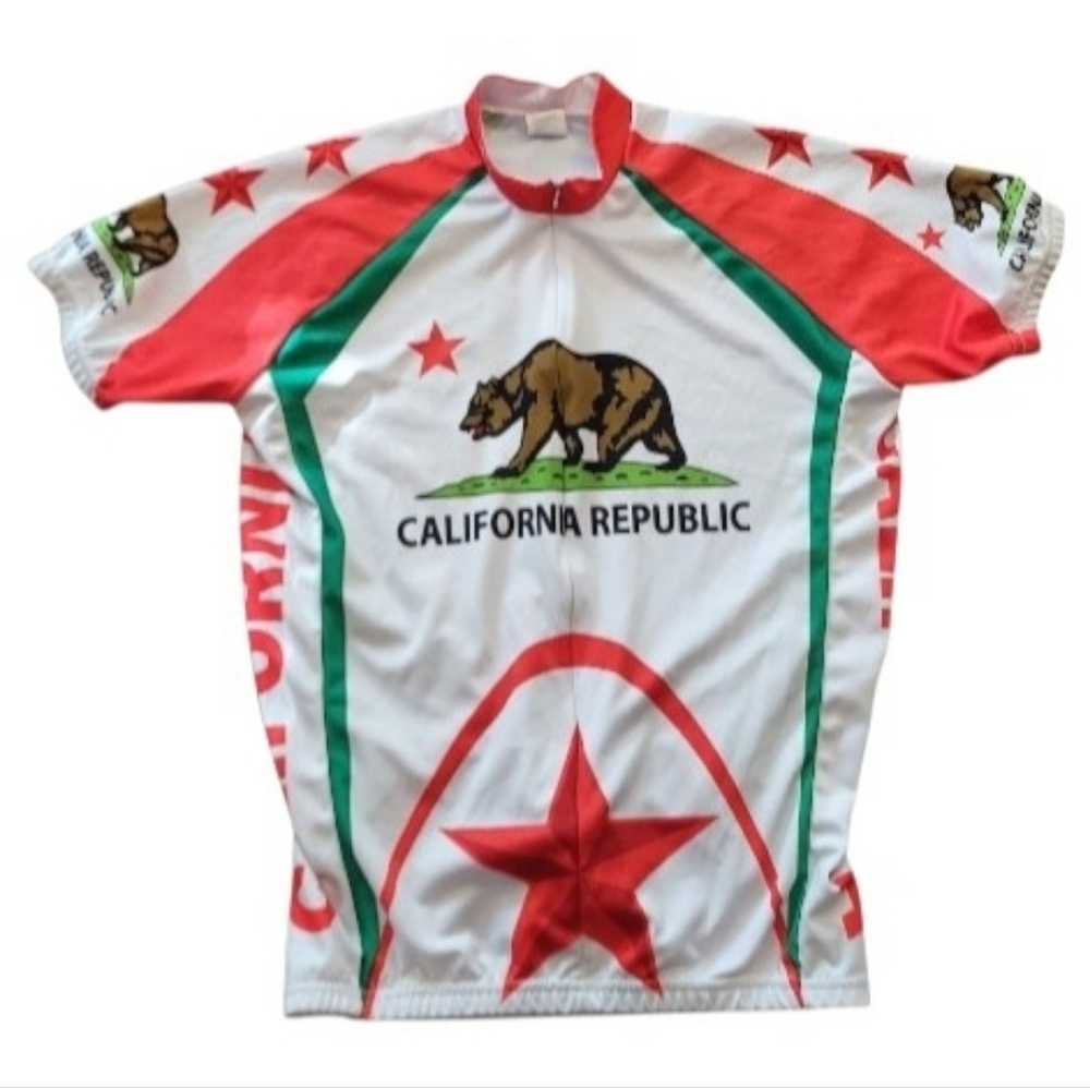Men's California Republic Cycling Jersey Performance Cycling Brand - Med-Large*